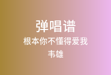根本你不懂得爱我吉他谱_韦雄_C调弹唱六线谱