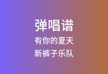 有你的夏天吉他谱_新裤子乐队_C调弹唱六线谱
