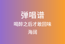 喝醉之后才敢回味吉他谱_海阔_C调弹唱六线谱