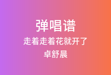 走着走着花就开了吉他谱_卓舒晨_G调弹唱六线谱