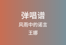 风雨中的诺言吉他谱_王娜/阿国哥_G调弹唱六线谱