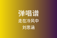 走在冷风中吉他谱_刘思涵_C调弹唱六线谱