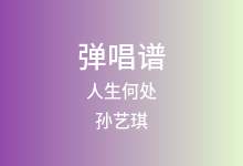 人生何处吉他谱_孙艺琪_C调弹唱六线谱(版本3)