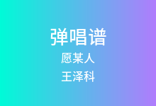愿某人吉他谱_王泽科_C调弹唱六线谱