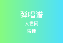 人世间吉他谱_雷佳_D调弹唱六线谱(版本5)