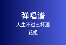 人生不过三杯酒吉他谱_花姐_G调弹唱六线谱(版本3)