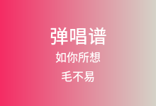 如你所想吉他谱_毛不易_C调弹唱六线谱(版本2)