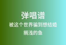 被这个世界骗到想结婚吉他谱_搁浅的鱼_C调弹唱六线谱(版本3)