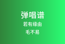 若有缘由吉他谱_毛不易_C调弹唱六线谱