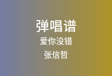爱你没错吉他谱_张信哲_G调弹唱六线谱