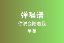 你说会陪着我吉他谱_星弟_C调弹唱六线谱