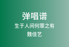 生于人间何罪之有吉他谱_魏佳艺_C调弹唱六线谱