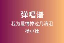 我为爱情掉过几滴泪吉他谱_杨小壮_G调弹唱六线谱(版本2)