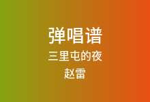 三里屯的夜吉他谱_赵雷_C调弹唱六线谱
