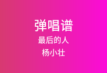 最后的人吉他谱_杨小壮_C调弹唱六线谱(版本3)