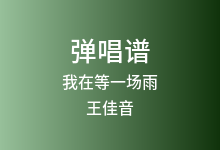 我在等一场雨吉他谱_王佳音_C调弹唱六线谱