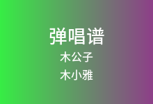 木公子吉他谱_木小雅_D调弹唱六线谱
