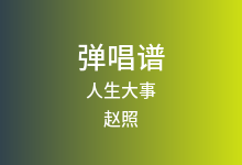 人生大事吉他谱_赵照_A调弹唱六线谱