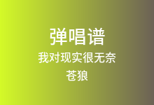 我对现实很无奈吉他谱_苍狼_G调弹唱六线谱