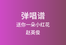 送你一朵小红花吉他谱_赵英俊_G调弹唱六线谱(版本6)