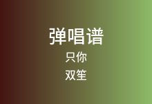只你吉他谱_双笙_C调弹唱六线谱