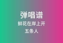 鲜花在岸上开吉他谱_五条人_A调弹唱六线谱