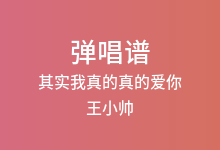 其实我真的真的爱你吉他谱_王小帅_C调弹唱六线谱(版本2)