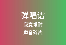 寂寞难耐吉他谱_声音碎片_D调弹唱六线谱