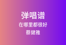在哪里都很好吉他谱_蔡健雅/王源_G调弹唱六线谱(版本2)