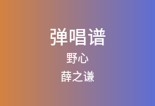 野心吉他谱_薛之谦_C调弹唱六线谱