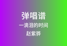 一滴泪的时间吉他谱_赵紫骅_C调弹唱六线谱(版本2)