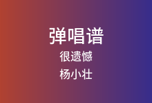 很遗憾吉他谱_杨小壮_C调弹唱六线谱