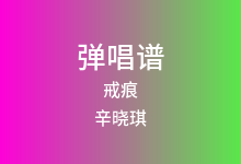 戒痕吉他谱_辛晓琪_C调弹唱六线谱