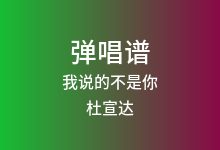我说的不是你吉他谱_杜宣达_C调弹唱六线谱(版本2)