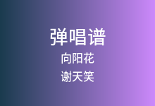 向阳花吉他谱_谢天笑_G调弹唱六线谱(版本2)