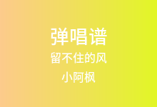 留不住的风吉他谱_小阿枫_G调弹唱六线谱