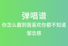 你怎么蠢到我喜欢你都不知道吉他谱_邹念慈_C调弹唱六线谱