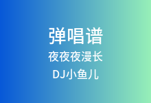 夜夜夜漫长吉他谱_DJ小鱼儿_G调弹唱六线谱(版本3)