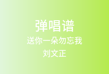 送你一朵勿忘我吉他谱_刘文正_G调弹唱六线谱
