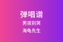 男孩别哭吉他谱_海龟先生_C调弹唱六线谱(版本2)