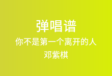 你不是第一个离开的人吉他谱_邓紫棋_G调弹唱六线谱