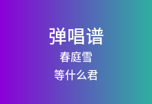 春庭雪吉他谱_等什么君_G调弹唱六线谱(版本3)