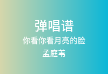 你看你看月亮的脸吉他谱_孟庭苇_G调弹唱六线谱