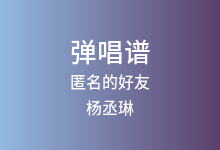 匿名的好友吉他谱_杨丞琳_C调弹唱六线谱(版本5)