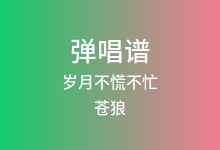 岁月不慌不忙吉他谱_苍狼_G调弹唱六线谱