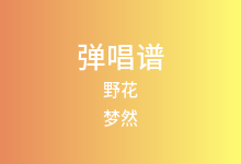 野花吉他谱_梦然_C调弹唱六线谱