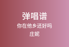 你在他乡还好吗吉他谱_庄妮_C调弹唱六线谱