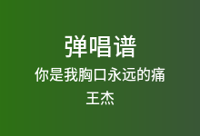 你是我胸口永远的痛吉他谱_王杰/叶欢_C调弹唱六线谱