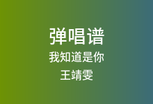 我知道是你吉他谱_王靖雯_G调弹唱六线谱(版本4)