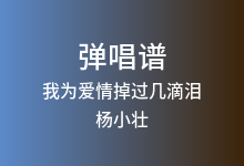 我为爱情掉过几滴泪吉他谱_杨小壮_G调弹唱六线谱(版本3)